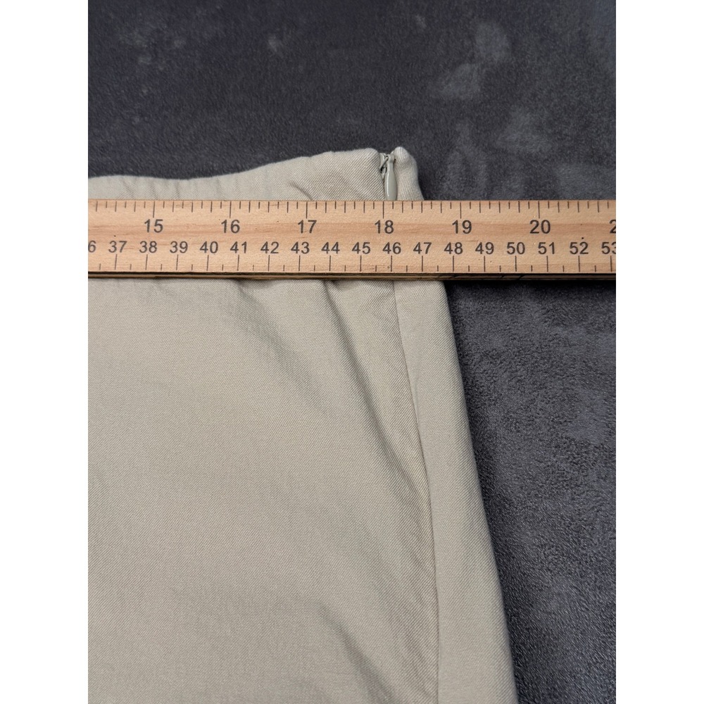 Talbots Chatham Ankle Pants Womens 16 Beige Khaki Side Zip Straight Leg Stretch - Picture 2 of 9
